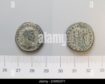 Antoninianus von Diokletian, Kaiser von Rom aus Cyzicus. Herrscher: Diokletian, Kaiser von Rom, 245–316 n. Chr., regiert 284–305 n. Chr. Münzstätte: Cyzicus Künstler: Unbekannt Stockfoto