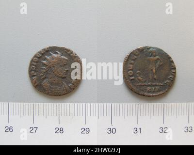 Antoninianus von Diokletian, Kaiser von Rom. Herrscher: Diokletian, Kaiser von Rom, 245–316 n. Chr., regiert 284–305 n. Chr. Münzstätte: Rom Künstler: Unbekannt Stockfoto