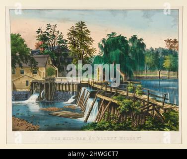 Der Mühlendamm bei „Sleepy Hollow“. Künstler: Currier & Ives, amerikanisch, aktiv 1834–1907 Stockfoto