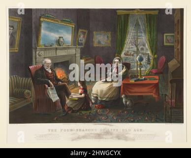 Die vier Jahreszeiten des Lebens. - Alter. Künstler: Currier & Ives, amerikanisch, aktiv 1834–1907 Stockfoto