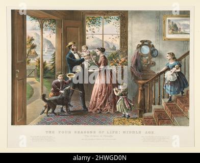 Die vier Jahreszeiten des Lebens: Mittelalter (S. 1079). Künstler: Currier & Ives, amerikanisch, aktiv 1834–1907 Stockfoto