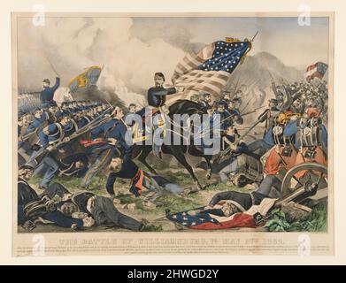 Die Schlacht von Williamsburg, VA. 5. Mai 1862. Künstler: Currier & Ives, amerikanisch, aktiv 1834–1907 Stockfoto
