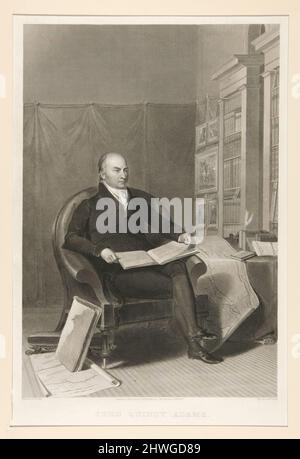 John Quincy Adams. Künstler: Asher Brown Durand, Amerikaner, 1796–1886After: Thomas Sully, Amerikaner, Geboren England, 1783–1872 Stockfoto