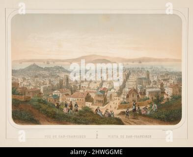 Vue de San-Francisco; Vista de San-Fransisco. Künstler: Isidore Laurent Deroy, Französisch, 1797–1886 Stockfoto