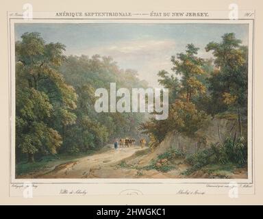 Amerique Septentrionale - Etat de New Jersey. N. 49, pl. 1…Schooley’s Springs.. Künstler: Isidore Laurent Deroy, französisch, 1797–1886After: Jacques Gerard Milbert, französisch, 1766–1840 Stockfoto