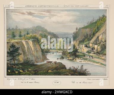 Amerique Septentrionale - Etat de New-Gersey. N. 46, pl. 2…Blick auf den Passaic Fluss. Nach: Jacques Gerard Milbert, Französisch, 1766–1840 Stockfoto