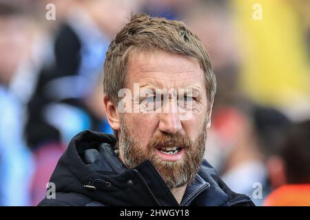 Newcastle, Großbritannien. 06. März 2022. Graham Potter Manager von Brighton & Hove Albion in Newcastle, Großbritannien am 3/6/2022. (Foto von Mark Cosgrove/News Images/Sipa USA) Quelle: SIPA USA/Alamy Live News Stockfoto