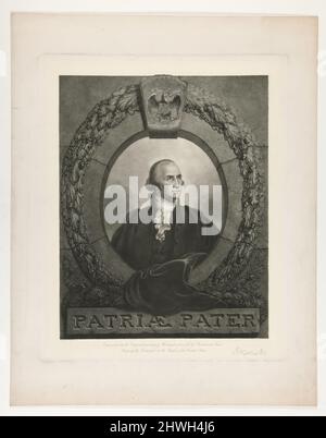 George Washington. Künstler: Adam B. Walter, Amerikaner, 1820–1875After: Rembrandt Peale, Amerikaner, 1778–1860 Thema: George Washington, Amerikaner, 1732–1799, LL.D. 1781 Stockfoto