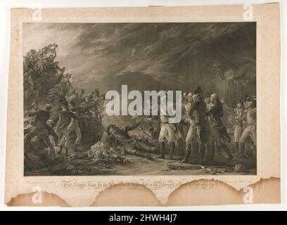 Die Sortie, die von der Garnison von Gibraltar am Morgen des 27. November 1781 gemacht wurde. Künstler: William Sharp, Amerikaner,1749–1824After: John Trumbull, Amerikaner, 1756–1843 Stockfoto