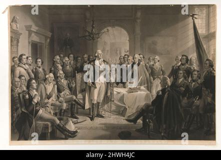 Washington und seine Generäle. Künstler: Alexander Hay Ritchie, Amerikaner, geboren in Schottland, 1822–1895 Stockfoto