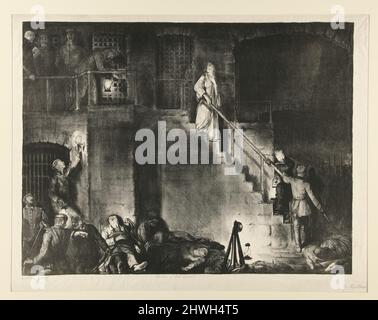 Der Mord an Edith Cavell. Künstler: George Wesley Bellows, Amerikaner, 1882–1925 Stockfoto