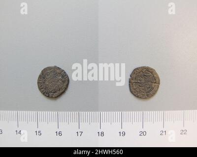 1 Penny von Heinrich VII., König von England aus Durham. Herrscher: Heinrich VII., König von England, Brite, 1457–1509, regiert 1485–1509 Münzstätte: Durham Künstler: Unbekannt Stockfoto