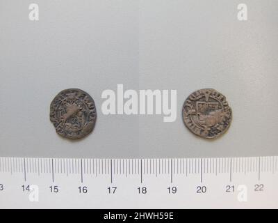 1 Penny von Heinrich VII., König von England aus London. Herrscher: Heinrich VII., König von England, Brite, 1457–1509, regiert 1485–1509 Münzstätte: London Künstler: Unbekannt Stockfoto