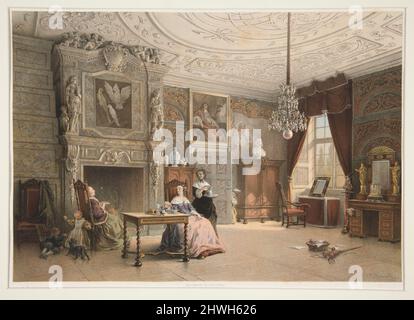 Schlafzimmer der Gräfin Wrangel - SKOKLOSTER. Künstler: Carl Johan Billmark, schwedisch, 1804–1870Printer: Rose-Joseph Lemercier, französisch, 1803–1887 Stockfoto