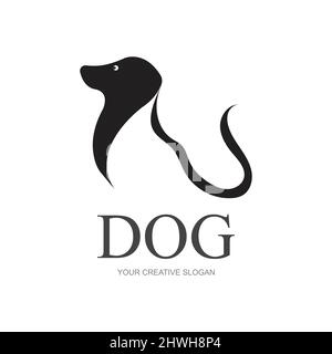 vektor eines Hundekopfes Logo Illustration Design-Vorlage Stock Vektor