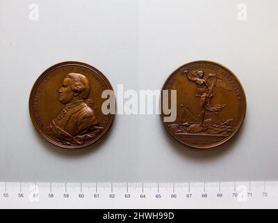 Restrike Medal of Nathaniel Greene and the Battle of Eutaw Springs. Mint: ParisGraveur: Augustin Dupré, Französisch, 1748–1833 Thema: General Nathanael Greene, Amerikaner, 1742–1786 Stockfoto