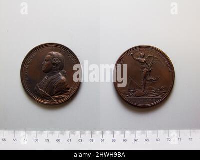 Medaille von Nathaniel Greene, Schlacht bei Eutaw Springs. Subject: General Nathanael Greene, American, 1742–1786 Prägeanstalt: ParisGraveur: Augustin Dupré, Französisch, 1748–1833 Stockfoto