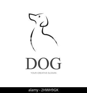 vektor eines Hundekopfes Logo Illustration Design-Vorlage Stock Vektor