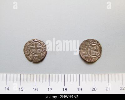 1 Denier Ludwigs des Frommen (Ludwig I.) aus Unbekannt . Herrscher: Louis der Fromme (Louis I), französisch, 778–840 Künstler: Unbekannt Stockfoto
