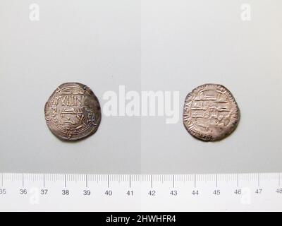 Dirham von Abd al Rahman II aus Unbekannt . Herrscher: ‘Abd al-Rahman II Münzstätte: Unbekannt Stockfoto