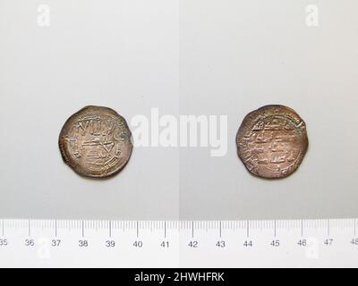 Dirham von Abd al Rahman II aus Unbekannt . Herrscher: ‘Abd al-Rahman II Münzstätte: Unbekannt Stockfoto