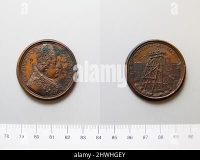 Die Papst-Clemens-XI-Medaille. Thema: Papst Clemens XI., Italienisch, 1649–1721 Künstler: Giovanni Hamerani, Italienisch, 1763–1846 Stockfoto