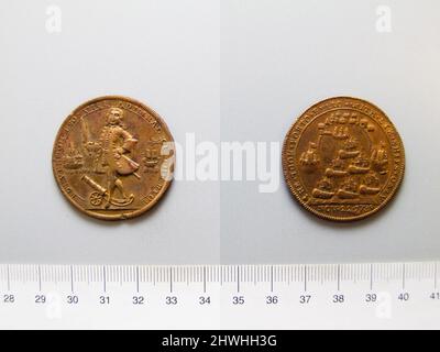 Medaille von Admiral Vernon. Honorand: Admiral Edward Vernon, Britisch, 1684–1757 Stockfoto