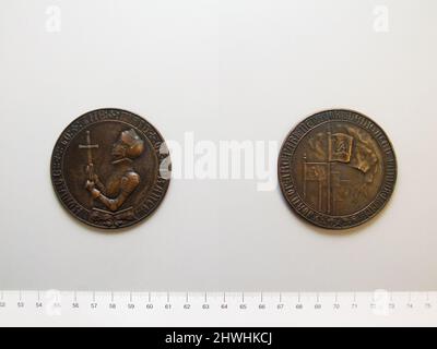 Medaille von Jeanne d'Arc Park. Künstler: Anna Vaughn Hyatt Huntington, Amerikanerin, 1876–1973 Stockfoto