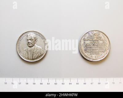 Die John Angell James Medal. Thema: John Angell James, britisch, 1785–1859Diesinker: Brookes & Adams, britisch, gegründet 1855 Stockfoto