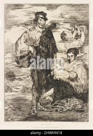 Les gitanos (die Zigeuner). Künstler: Édouard Manet, Französisch, 1832–1883 Stockfoto