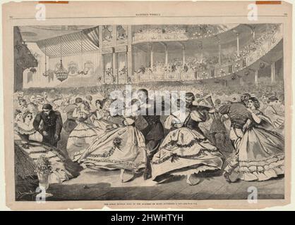 Der große russische Ball an der Musikakademie, 5. November 1863, von Harper’s Weekly, 21. November 1863. Künstler: Winslow Homer, Amerikaner, 1836–1910 Stockfoto