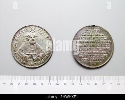 Medaille des Kurfürsten von Sachsen. Thema: John Kurfürst von Sachsen, Deutsch, 1468–1532 Künstler: Unbekannt Stockfoto