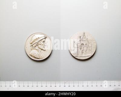 Medaille von Philip Melanchthon aus Deutschland. Thema: Philip Melanchthon, deutscher Reformator, 1497–1560 Künstler: R. Mayer Stockfoto