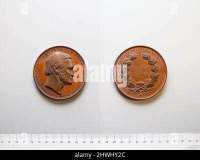 Medaille von Carl Friedrich Gauss. Thema: Carl Friedrich Gauss, Deutsch, 1777–1855 Künstler: Friedrich Brehmer Stockfoto