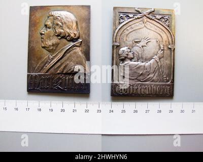 Silbermedaille von Martin Luther, 1483-1546. Betrifft: Martin Luther, Deutsch, 1483–1546 Stockfoto