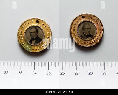 Wahlkampfmedaille für John Bell und Edward Everett. Thema: John Bell Thema: Edward Everett, Amerikaner, 1794–1865 Münzstätte: Unbekannt Stockfoto