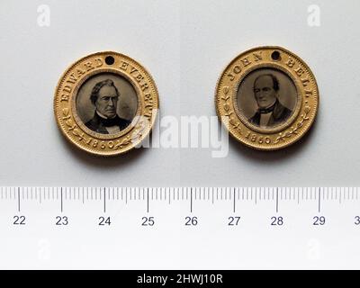 Wahlkampfmedaille für John Bell und Edward Everett. Thema: John Bell Thema: Edward Everett, Amerikaner, 1794–1865 Münzstätte: Unbekannt Stockfoto