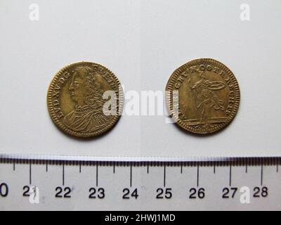 Marke von Ludwig XV. Und Albrecht Hoger. Thema: Louis XV., König von Frankreich, Französisch, 1710–1774, regiert 1715–74 Künstler: ALBRECHT HOGER Stockfoto