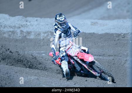 Tim GAJSER (Team HRC) während der MXGP der Lombardia 2022 am 6. März 2022 in Mantova, Italien - Foto Nderim Kaceli / DPPI Stockfoto