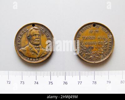 Medaille des Generals Ulysses S. Grant. Betrifft: Ulysses Simpson Grant, Amerikaner, 1822–1885 Münzstätte: Unbekannt Stockfoto