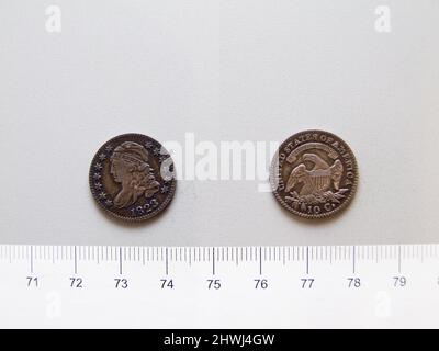 10 Cent aus den Vereinigten Staaten. Künstler: John Reich, AmerikanischHersteller: United States Mint, gegründet 1792 Stockfoto