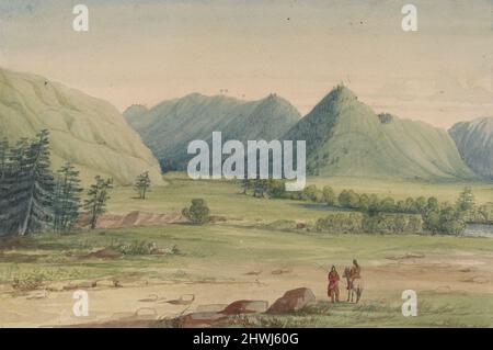 Höllentor – Eingang zum Cadotte’s Pass aus dem Westen. Künstler: John Mix Stanley, Amerikaner, 1814–1872 Stockfoto