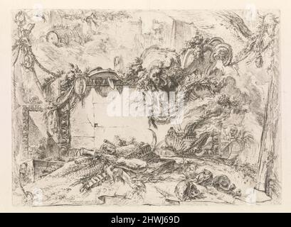 Die Monumentale Tafel, aus Grotteschi (Grotesques). Künstler: Giovanni Battista Piranesi, Italienisch, 1720–1778 Stockfoto