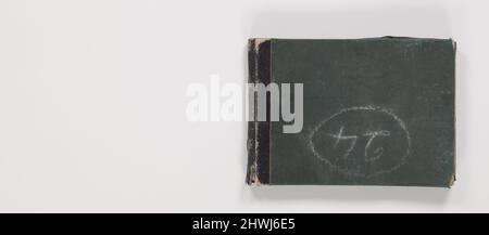 Skizzenbuch (23 Blätter, grüner Pappeinband). Künstler: Edwin Austin Abbey, amerikanisch, 1852–1911, M.A. (HON.) 1897 Stockfoto