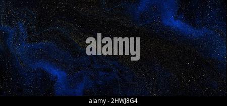 Blauer Marmor Wirbel Hintergrund abstrakt fließende Textur experimentelle Kunst Stockfoto
