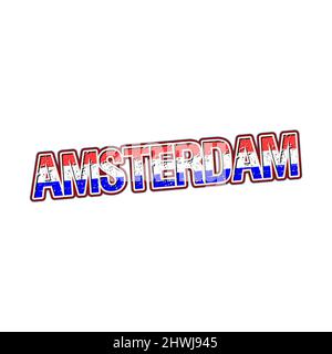 Stempel mit Text Amsterdam Stockfoto