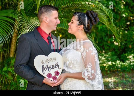 Eine echte kubanische Hochzeit, 2021 Stockfoto