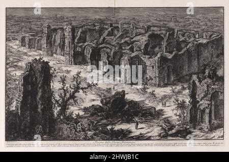 Rovine delle Terme Antoniniane (Ruinen der Antoniner Bäder), von Vedute di Roma (Blick auf Rom). Künstler: Giovanni Battista Piranesi, Italienisch, 1720–1778 Stockfoto