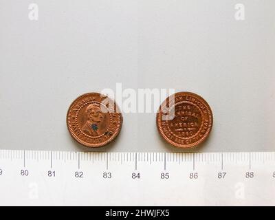 Die Lincoln Campaign Medal. Betrifft: Abraham Lincoln, Amerikaner, 1809–1865 Münzstätte: Unbekannt Stockfoto