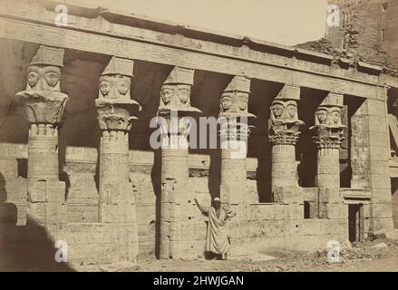 Philae: Mammisi. Künstler: Antonio Beato, italienisch, ca. 1825–ca. 1903 Stockfoto